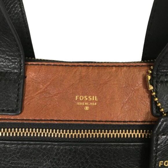 Fossil Tessa Satchel Handbag Color Block Leather Shopper Tote Shoulder Bag Purse - Picture 15 of 16